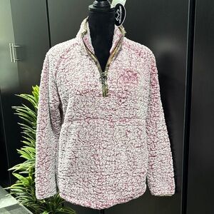 Realtree Sherpa quarter zip pull over,lined,hip pockets,camo trim, warm & cozy